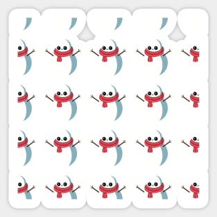 Friendly Snowman Sticker